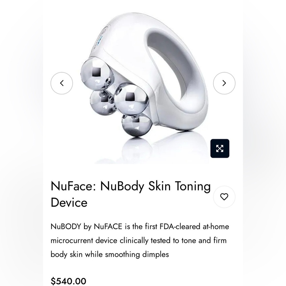 NuFace NuBody Skin Toning Device in White and Silver